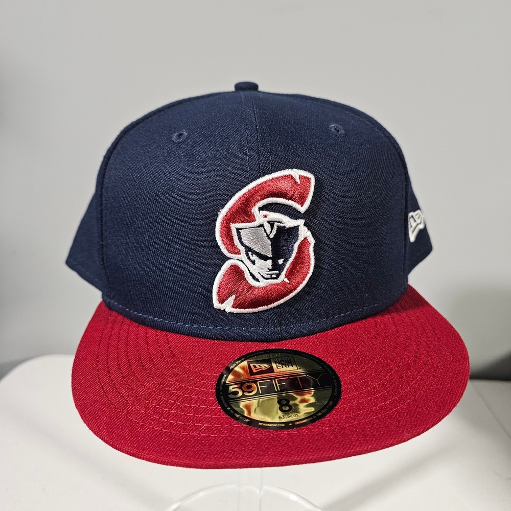 New Era Fitted Hat Unisex 8 Navy Blue Somerset Patriots MiLB 59FIFTY Cap